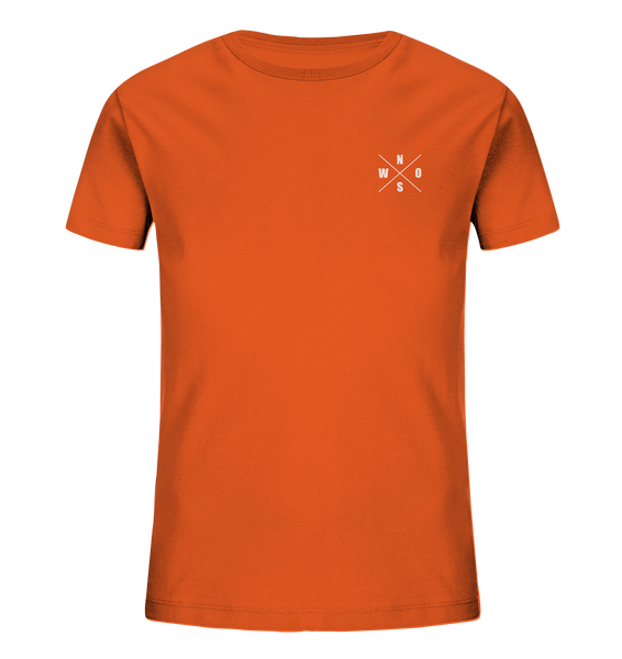 N.O.S.W. BLOCK Fanblock Shirt "AGAINST MODERN FOOTBALL" beidseitig bedrucktes Kids UNISEX Organic T-Shirt orange