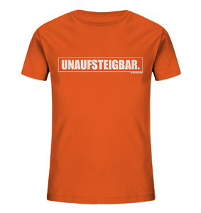 N.O.S.W. BLOCK Fanblock Shirt "UNAUFSTEIGBAR." Kids Organic T-Shirt orange