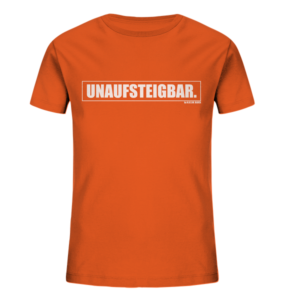 N.O.S.W. BLOCK Fanblock Shirt "UNAUFSTEIGBAR." Kids Organic T-Shirt orange