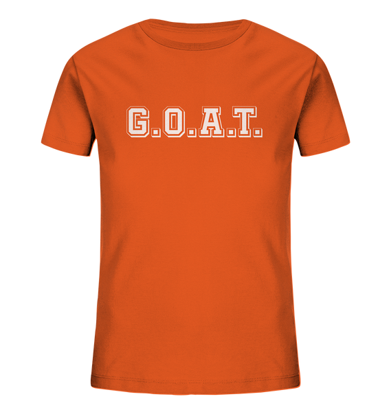 N.O.S.W. BLOCK Kids T-Shirt „G.O.A.T.“ – Bright Orange