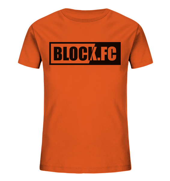 BLOCK.FC Logo Shirt Kids UNISEX Organic T-Shirt orange