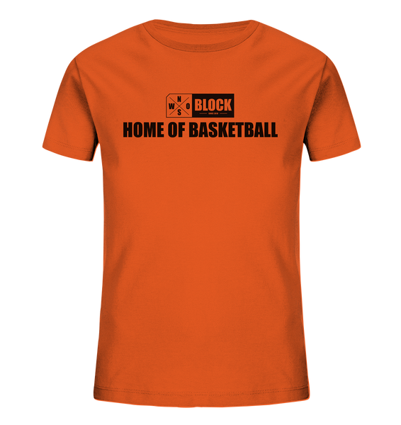 N.O.S.W. BLOCK Shirt "HOME OF BASKETBALL" Kids Organic UNISEX T-Shirt orange