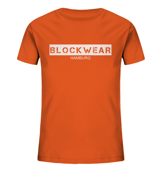 N.O.S.W. BLOCK Shirt "BLOCKWEAR HAMBURG" Kids UNISEX Organic T-Shirt orange