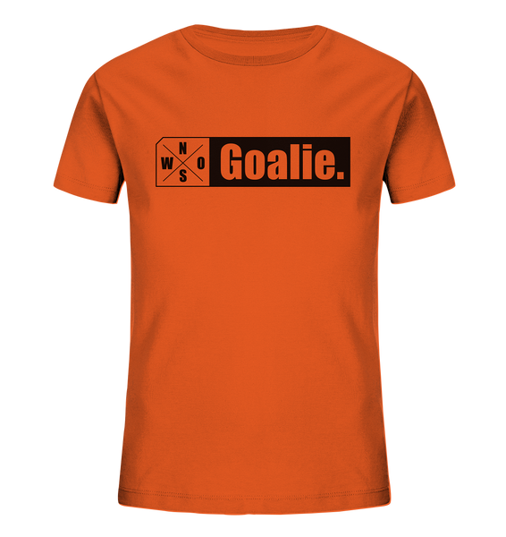 Teamsport Hoodie "Goalie." Kids UNISEX Organic T-Shirt orange