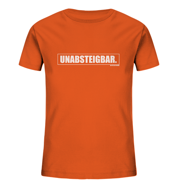 N.O.S.W. BLOCK Fanblock Shirt "UNABSTEIGBAR." Kids UNISEX Organic T-Shirt orange