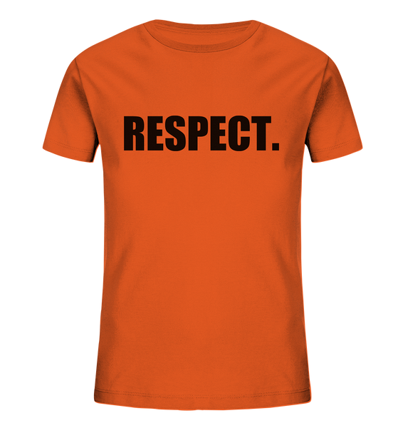 N.O.S.W. BLOCK Fanblock Shirt "RESPECT." Kids UNISEX Organic T-Shirt orange