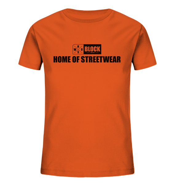 N.O.S.W. BLOCK Shirt "HOME OF STREETWEAR" Kids UNISEX T-Shirt orange