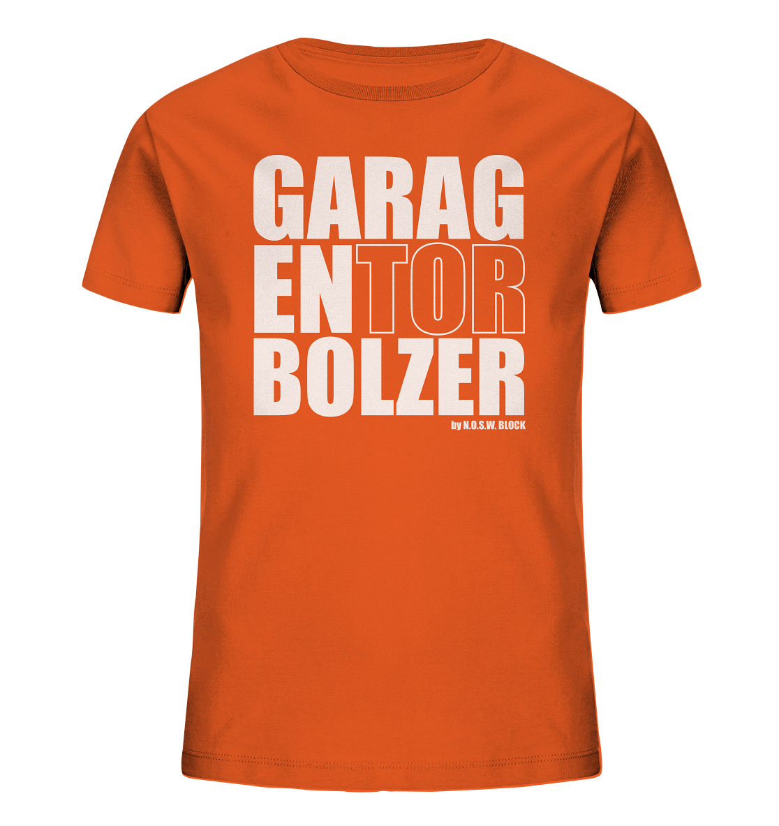 Teamsport Shirt "GARAGENTOR BOLZER" Kids Organic UNISEX T-Shirt orange