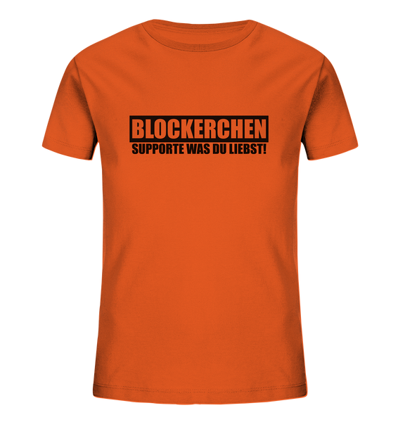 N.O.S.W. BLOCK Fanblock Shirt "BLOCKERCHEN" Kids Organic T-Shirt orange