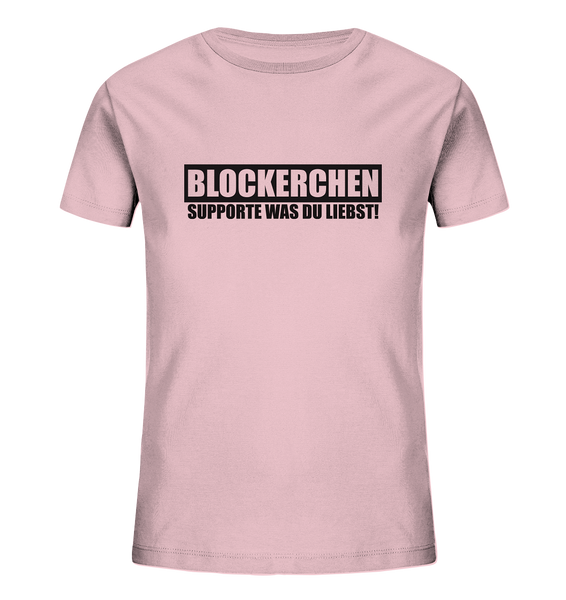 N.O.S.W. BLOCK Fanblock Shirt "BLOCKERCHEN" Kids Organic T-Shirt cotton pink