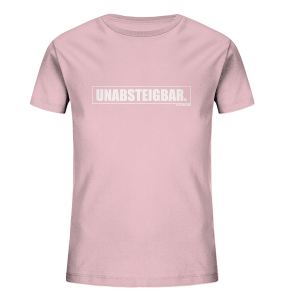 N.O.S.W. BLOCK Fanblock Shirt "UNABSTEIGBAR." Kids UNISEX Organic T-Shirt cotton pink