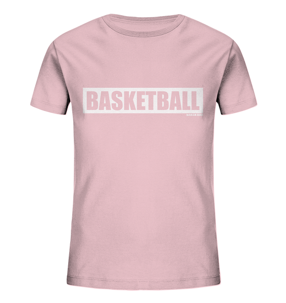 Teamsport Shirt "BASKETBALL" Kids UNISEX Organic T-Shirt cotton pink