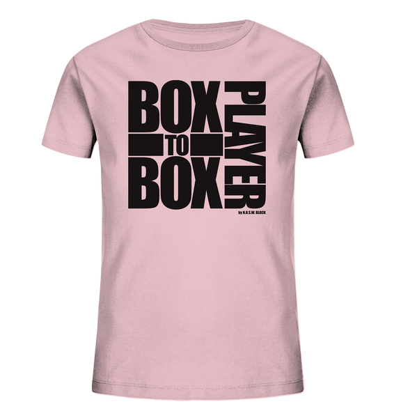 N.O.S.W. BLOCK Fanblock Shirt "BOX TO BOX PLAYER" Kids Organic T-Shirt pink