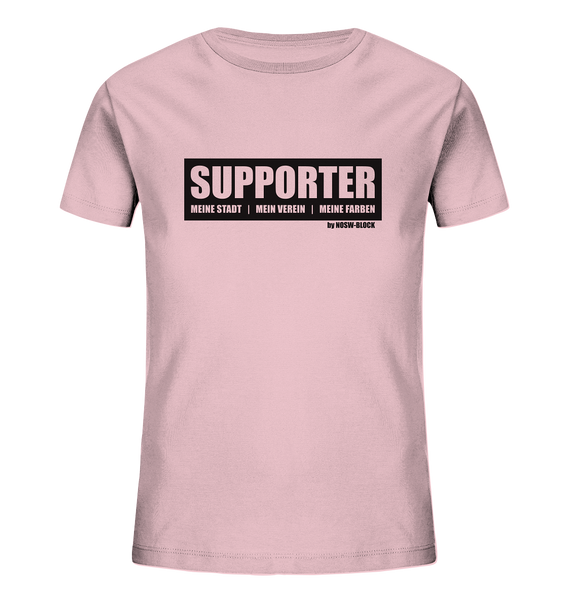 N.O.S.W. BLOCK SUPPORTER Shirt "MEINE STADT | MEIN VEREIN | MEINE FARBEN" Kids Organic T-Shirt cotton pink
