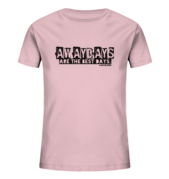 N.O.S.W. BLOCK Fanblock Shirt "AWAYDAYS ARE THE BEST DAYS." Kids Organic T-Shirt cotton pink