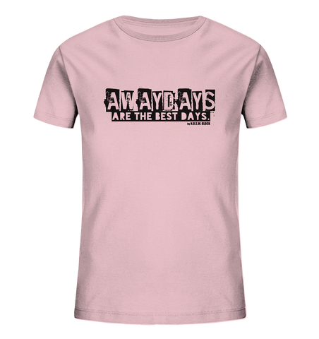 N.O.S.W. BLOCK Fanblock Shirt "AWAYDAYS ARE THE BEST DAYS." Kids Organic T-Shirt cotton pink