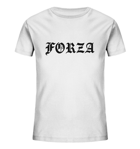N.O.S.W. BLOCk Fanblock Shirt "FORZA" Kids UNISEX Organic T-Shirt weiss