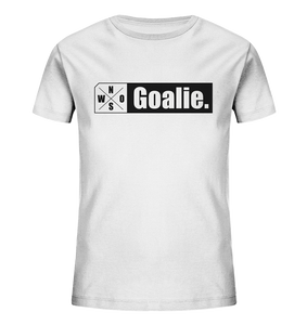 Teamsport Hoodie "Goalie." Kids UNISEX Organic T-Shirt weiss
