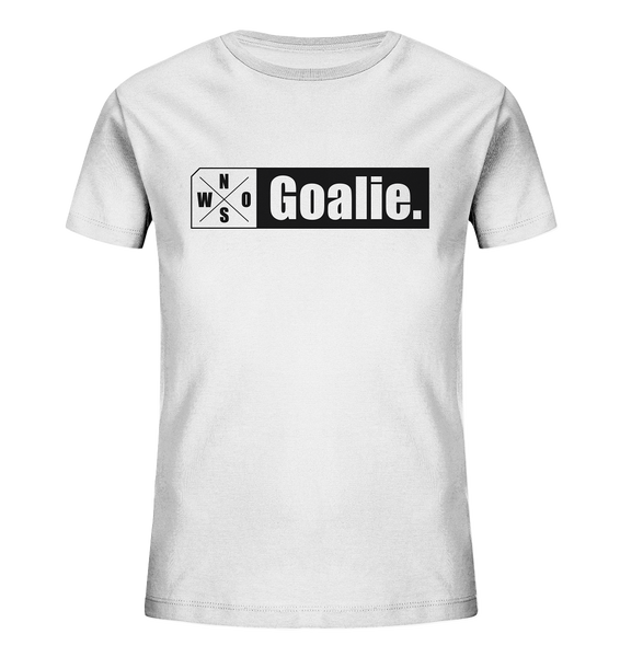 Teamsport Hoodie "Goalie." Kids UNISEX Organic T-Shirt weiss
