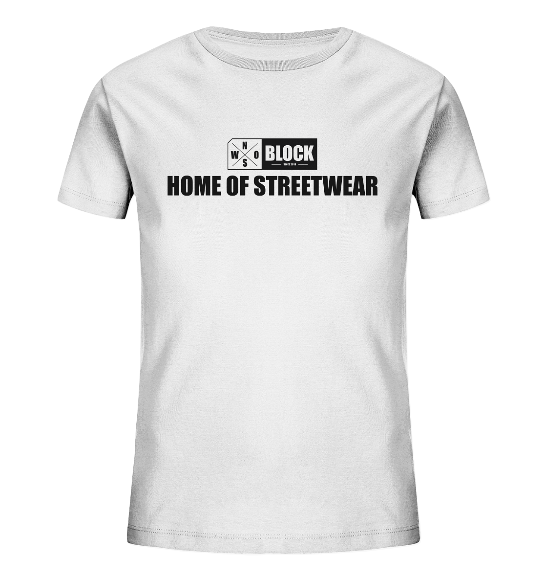 N.O.S.W. BLOCK Shirt "HOME OF STREETWEAR" Kids UNISEX T-Shirt weiss