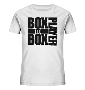 N.O.S.W. BLOCK Fanblock Shirt "BOX TO BOX PLAYER" Kids Organic T-Shirt weiss