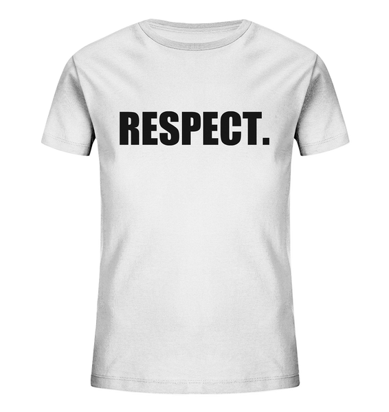 N.O.S.W. BLOCK Fanblock Shirt "RESPECT." Kids UNISEX Organic T-Shirt weiss