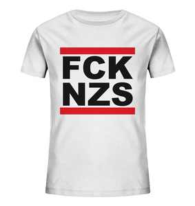 N.O.S.W. BLOCK Gegen Rechts Shirt "FCK NZS" Kids Organic T-Shirt weiss