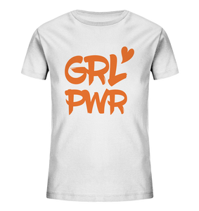 N.O.S.W. BLOCK Hoodie "GRL PWR" Girl Kids Organic T-Shirt white