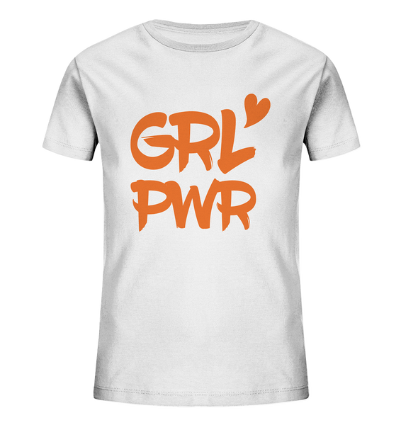 N.O.S.W. BLOCK Hoodie "GRL PWR" Girl Kids Organic T-Shirt weiss