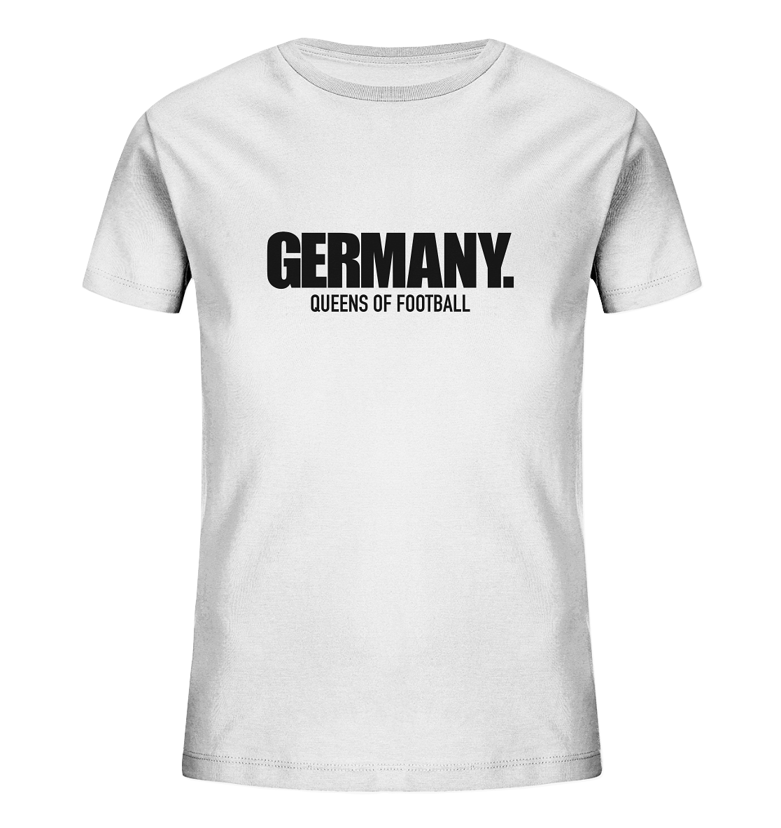 N.O.S.W. BLOCK Fanblock Shirt "GERMANY. QUEENS OF FOOTBALL" Kids Girls Organic T-Shirt weiss