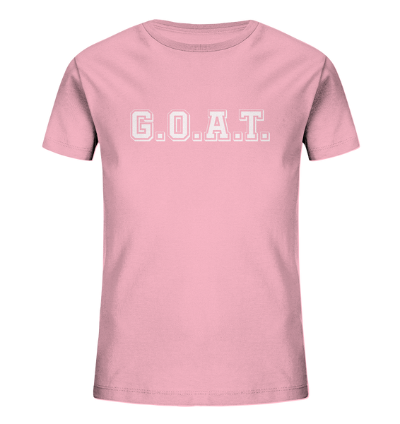 N.O.S.W. BLOCK Kids T-Shirt „G.O.A.T.“ – cotton pink