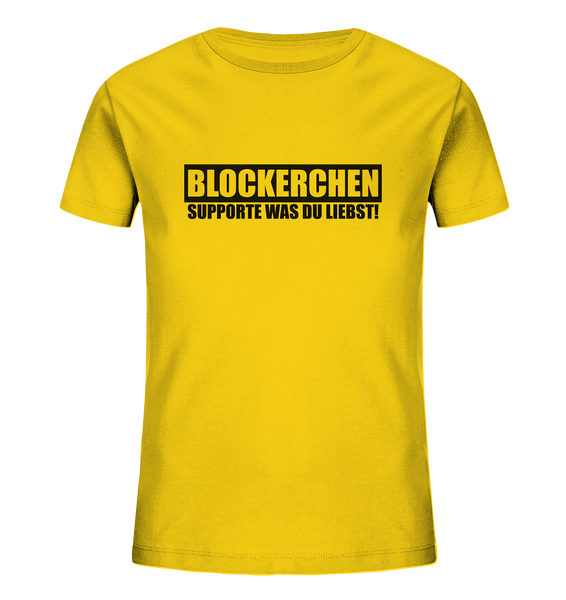 N.O.S.W. BLOCK Fanblock Shirt "BLOCKERCHEN" Kids Organic T-Shirt gelb