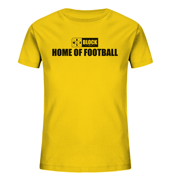 N.O.S.W. BLOCK Shirt "HOME OF FOOTBALL" Kids Organic UNISEX T-Shirt gelb