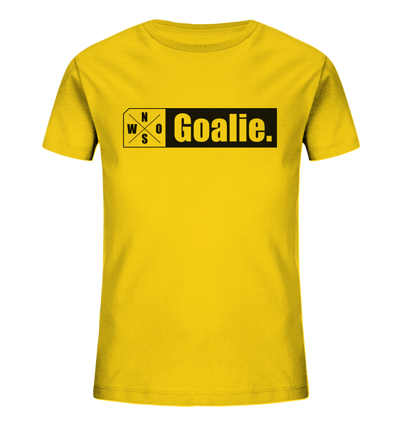 Teamsport Hoodie "Goalie." Kids UNISEX Organic T-Shirt gelb