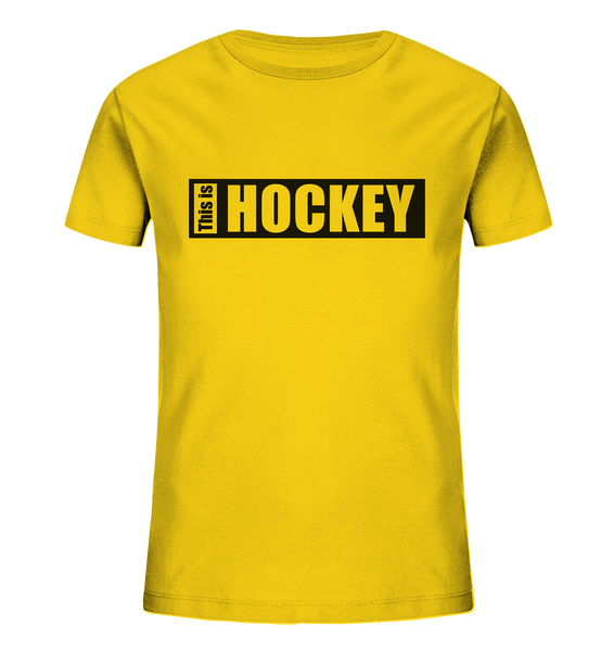 N.O.S.W. BLOCK Teamsport Shirt "THIS IS HOCKEY" Kids Organic T-Shirt gelb