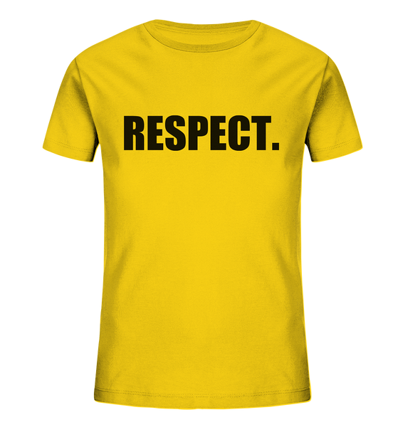 N.O.S.W. BLOCK Fanblock Shirt "RESPECT." Kids UNISEX Organic T-Shirt gelb