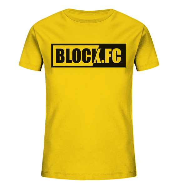 BLOCK.FC Logo Shirt Kids UNISEX Organic T-Shirt gelb