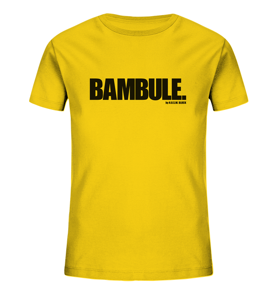 N.O.S.W. BLOCK Fanblock Shirt "BAMBULE." Kids UNISEX Organic T-Shirt gelb