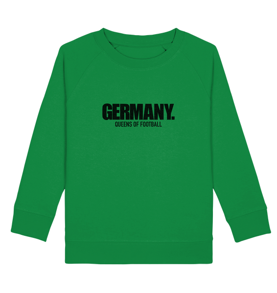N.O.S.W. BLOCK Fanblock Sweater "GERMANY. QUEENS OF FOOTBALL" Kids Girls Organic Sweatshirt grün