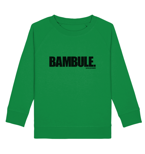 N.O.S.W. BLOCK Fanblock Sweater "BAMBULE." Kids UNISEX Organic Sweatshirt grün