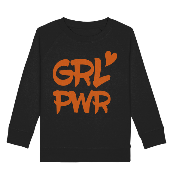 N.O.S.W. BLOCK Kids Sweater "GRL PWR" Kids Girls Organic Sweatshirt schwarz