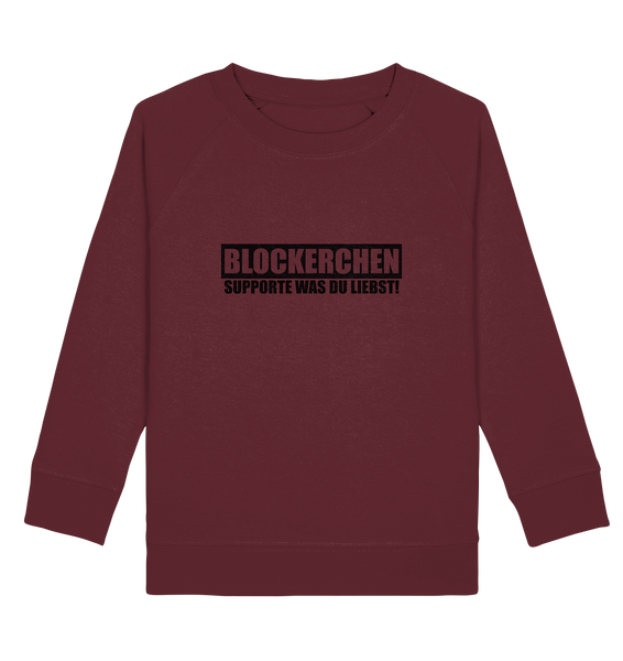 N.O.S.W. BLOCK Fanblock Sweater "BLOCKERCHEN" Kids Organic Sweatshirt weinrot