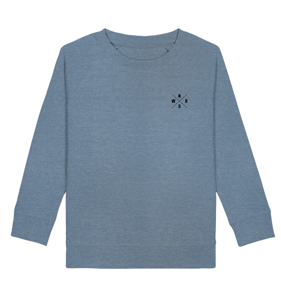 N.O.S.W. BLOCK Fanblock Sweater "STRAIGHT OUTTA FANBLOCK" Kids UNISEX Organic Sweatshirt mid heather blue