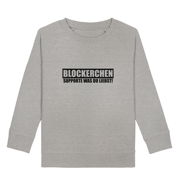 N.O.S.W. BLOCK Fanblock Sweater "BLOCKERCHEN" Kids Organic Sweatshirt heather grau