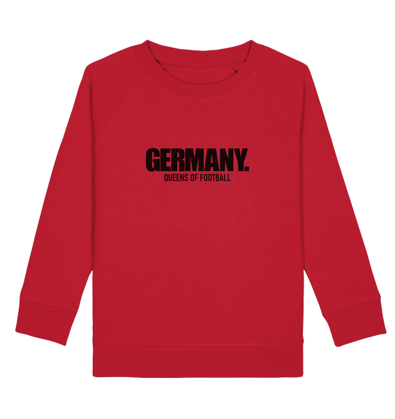 N.O.S.W. BLOCK Fanblock Sweater "GERMANY. QUEENS OF FOOTBALL" Kids Girls Organic Sweatshirt rot