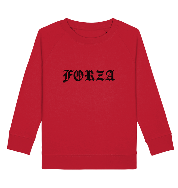 N.O.S.W. BLOCK Fanblock Sweater "FORZA" Kids UNISEX Organic Sweatshirt rot