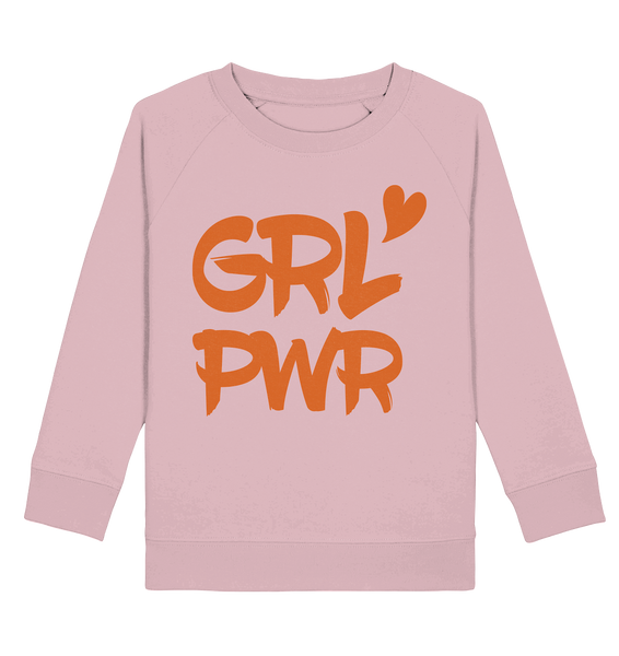 N.O.S.W. BLOCK Kids Sweater "GRL PWR" Kids Girls Organic Sweatshirt cotton pink