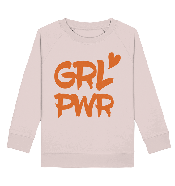 N.O.S.W. BLOCK Kids Sweater "GRL PWR" Kids Girls Organic Sweatshirt candy pink