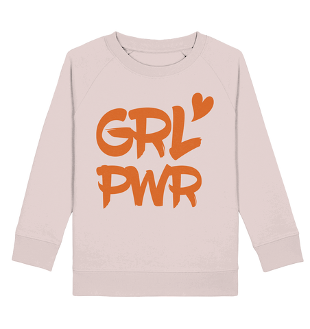 N.O.S.W. BLOCK Kids Sweater "GRL PWR" Kids Girls Organic Sweatshirt candy pink