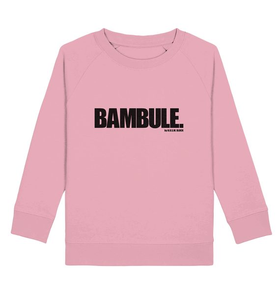 N.O.S.W. BLOCK Fanblock Sweater "BAMBULE." Kids UNISEX Organic Sweatshirt cotton pink